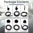 10pcs Door Seal Soundproof Kit For New Tesla Model Y Juniper 2025+ Launch 2025+ Rubber Weather Draft Seal Strip Wind Noise Kit