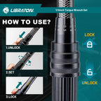 LIBRATON 1/4'' Bike Torque Wrench, 5-25Nm / 1-6Nm High Precision Torque Wrench, accuracy of ±3%, Square Drive Torque Wrench Set