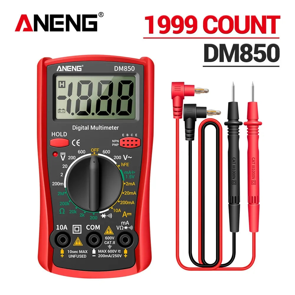 ANENG DM850 Digital Multimeter AC/DC Professional 1999 Votage Tester Ohm Automatic Counts Auto Current Ammeter Detector Tool