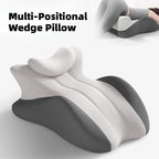Multi-Positional Wedge Pillow Memory Foam Ergonomic Prone Pillow with Removable Cover Couple Bed Pillow for Body Pain Relief