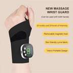 Cordless Wrist Massager Brace with Vibration, 10 Modes 29 Levels, Black/Blue/White