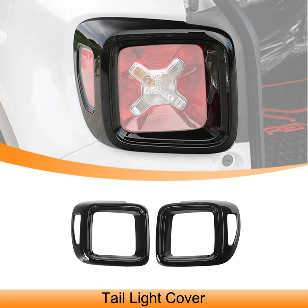 Jeep Renegade Tail Light Guard Cover Trim Sticker Black, Rear Lamp Protector 2016-2025