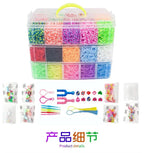 15000 Rainbow Luminous Rubber Bands Set for Children's Puzzle DIY Hand Woven Rubber Band Luminous Bracelet Loom