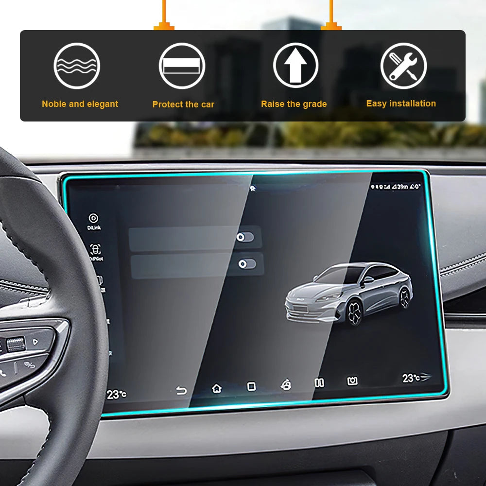 For BYD Seal 2023-2025 Instrument and Navigation Screen HD Tempered Glass Protector Display Screen Protection Accessories