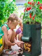 5PCs Garden Supplies Vegetable Plant Grow Bag Planting Container Bag Thicken Garden Pot  DIY Potato Grow Planter PE Cloth
