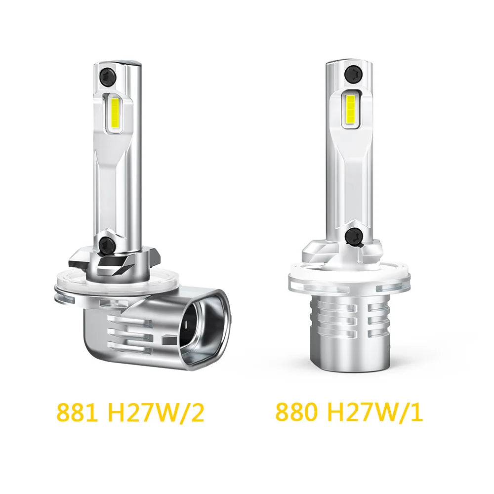 AUXITO 2Pcs 881 H27 LED Fog Light Bulbs Canbus 6500K White Car H27W/2 880 H27W/1 Fog Driving Lamp DRL Waterproof Super Bright