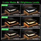 Solar post cap lights 4x4in waterproof outdoor fence/deck lights, 3 modes, 2pcs or 8pcs