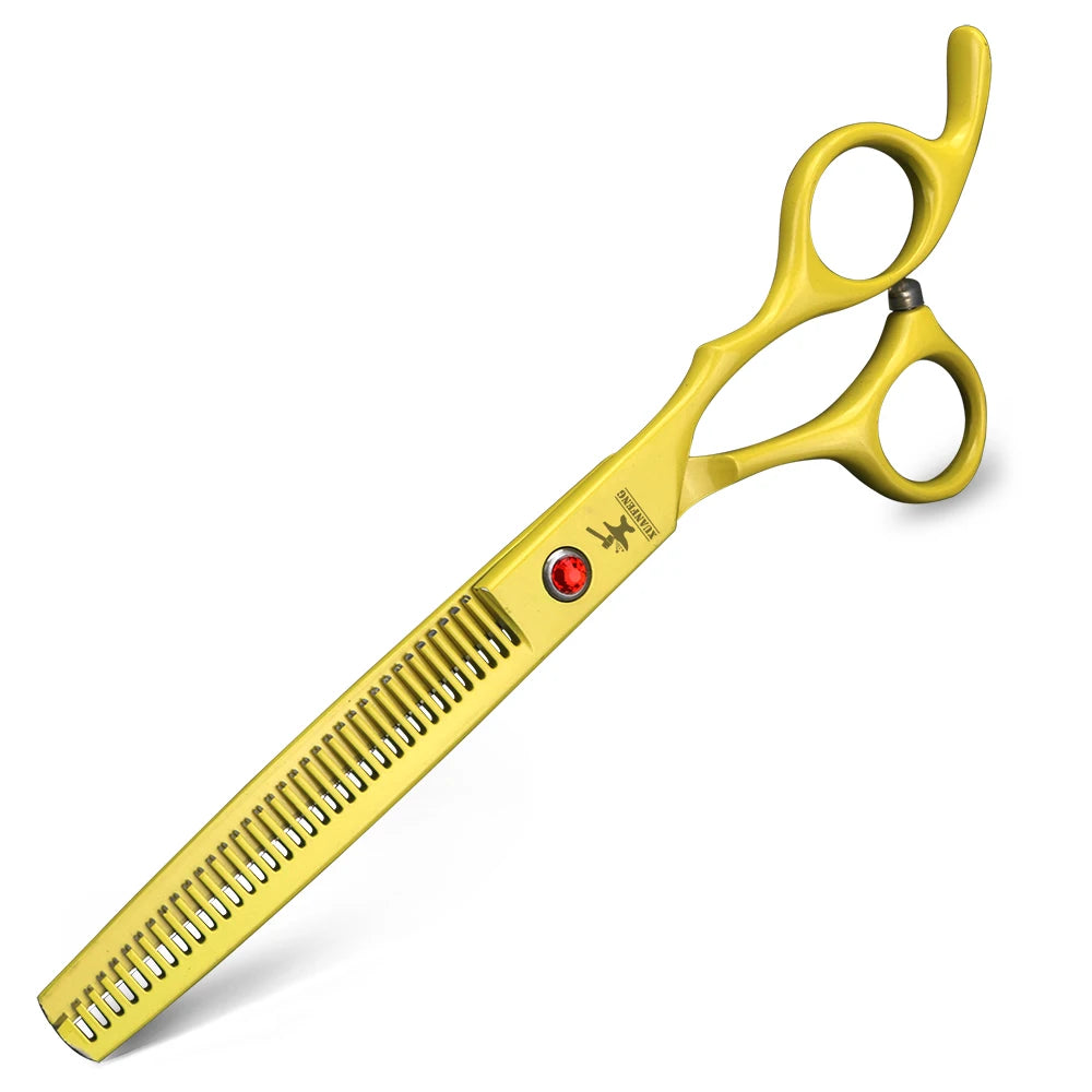 7-inch hair scissors 6cr13 steel hairdresser cutting scissors and thinning scissors or pet scissors