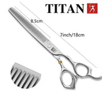 TITAN Hair scissors barber shear professional cutting scissor 7inch JP 440C stainless steel