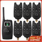 Fishing Alarm Kit Wireless Fishing Alarm Set LED Fishing Bite Alarms Receiver Set Night Fishing Supplies Wireless Bite Alarm