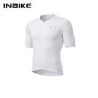 INBIKE Men's Short Sleeve Cycling Jersey Road Bike Shirt, Orange/Black/White, EU S-XXL