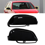 Wing Door Mirror Cover Caps Gloss Black for 2005-2009 VW Polo MK4 9N Hatchback