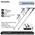 Naturehike Climbing Mountaineering Walking Stick Portable Folding Telescopic Hiking Pole Outdoor Trekking Poles Telescopic Baton