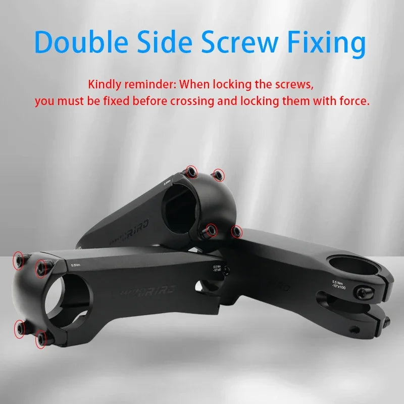 RIRO Bicycle Stem 80mm 90mm 100mm Road MTB Bike Table 31.8mm Aluminum Alloy Handlebar Power Lightweight Mountain Bike Bridge