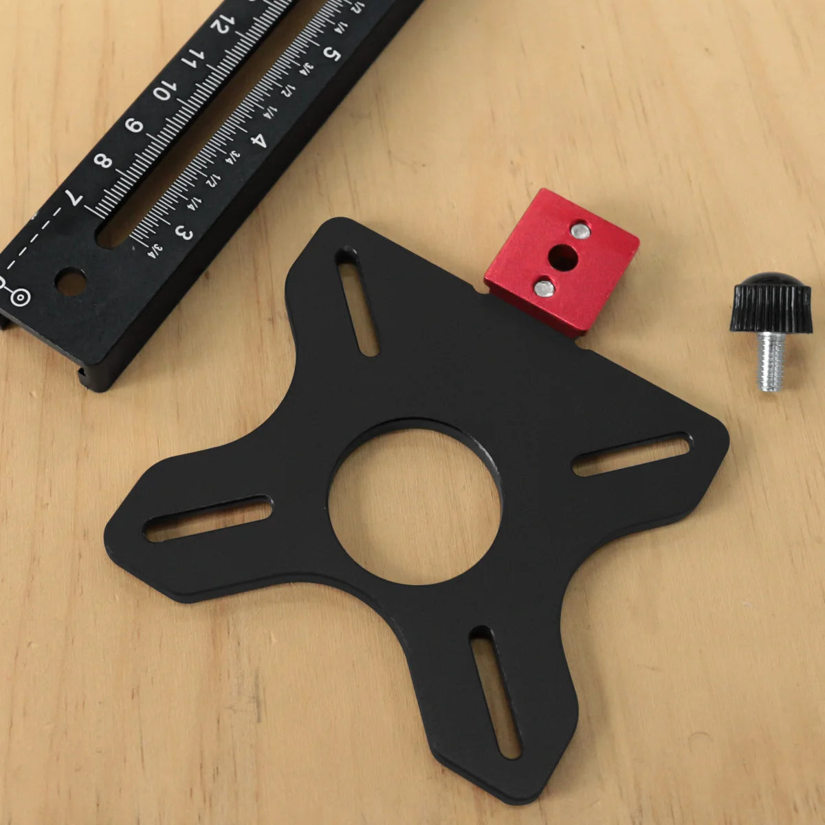 Router Milling Groove Bracket 3 in 1 Metric & Inch, Aluminum Router Base Woodworking Cutting and Milling Circular Auxiliary Tool