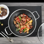 32cm 304 Stainless Steel Frying Pan Food Grade Non Stick Pan Honeycomb Pot Bottom Induction Cooker Gas Stove General Wok