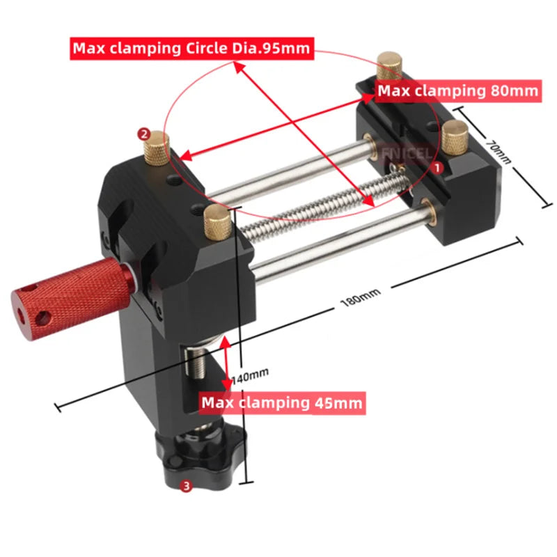 Aluminum Alloy Precision Table Vice Multifunctional Table Vise Bench Clamp Mini Workbench Woodworking Clamp Tool