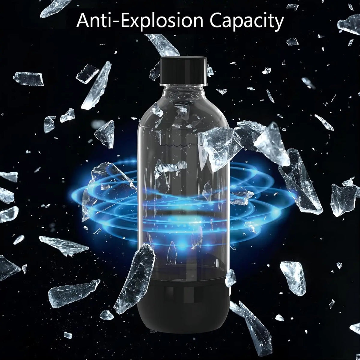 1L White PET Soda Carbonating Bottle - Ideal for Carbonated Beverages and Bottled Drinks