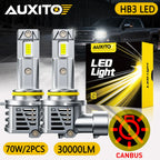 AUXITO 9005/HB3 LED headlight bulbs kit, 2pcs, 12V white, Canbus 70W 30000lm
