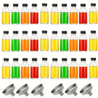 10/20/30Pcs Modern Glass Liquid Bottles with Lids, Suitable for Ginger Juice, Oil, Mini-60Ml Eco-Friendly Juice Containers, Hand Wash Only, Bpa-Free, Perfect for a Healthy Lifestyle, No Electricity Required. Equipped with a Liquid Pouring Funnel.