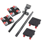 6pc Furniture Mover Set with Lifter Lever and Wheel Dollies for Heavy Moving