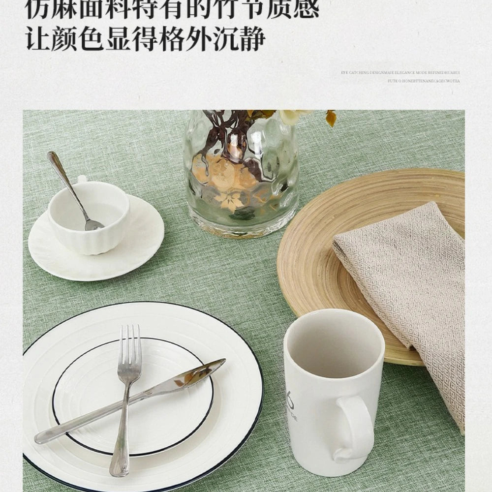 Waterproof Round Tablecloth for Round Dining Table Decorative Rustic Wipeable Table Cover Indoor Outdoor Use for Holiday Wedding