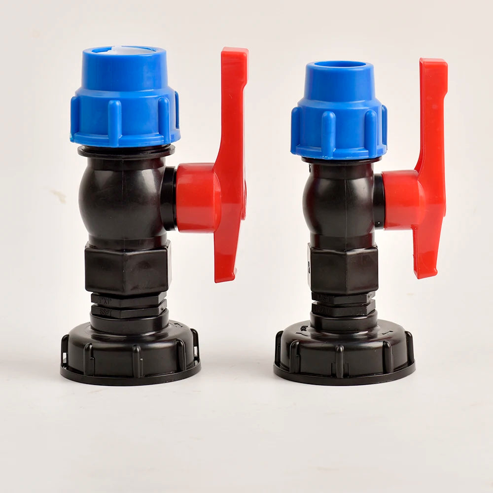 IBC tank adapter S60x6 to 25mm/32mm PE tube connector DN20/DN25 plastic fitting