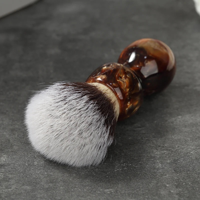 YAQI Caramel Cat's Whisker Synthetic Shaving Brush for Men, Wet Shave
