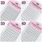 5pcs/Lot CoMango Short Stem Premade Fans Russian Volume Lashes Tray Premium Eyelash Extensions Supplies for Eye Beauty Makeup