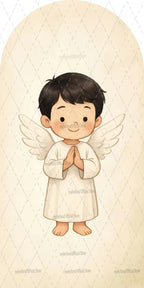 Mehofond Custom 2-Sided My Baptism Kids God Bless First Communion Party Baby Shower Cover Chiara Arch Background Decor Backdrop