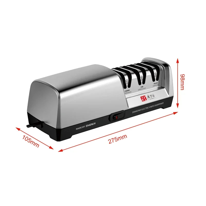 TAIDEA Professional Electric Knife Sharpener - 3-Stage System, Restore and Polish Blades Effortlessly Kitchen Sharpener