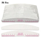 50pcs Nail File Wooden Sanding Buffer Block Pedicure Manicure UV Gel Nail Polish Pro Nail Files Artificial Nail Tips Tools