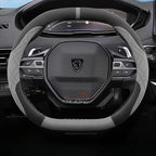 Suede Leather Car Steering Wheel Cover for Peugeot 508 308 SW E-208 208 E-408 408 GT 2021 2022 2023 2024 2025 Auto Accessories