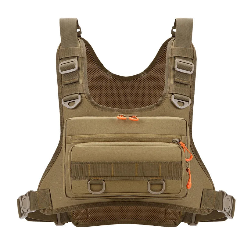Camping Tactical Vest Bag Outdoor Sports Front Chest Rig Fishing  Running Cycling Motorcycling Workouts for Men Women Backpack
