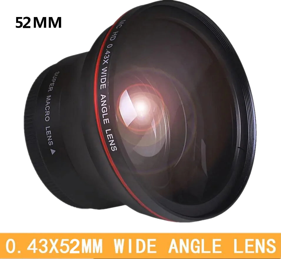 52 55 58MM 0.43x Professional HD Wide Angle Camera Lens Macro for Canon EOS Rebel 77D T7i T6s T6i T6 T5i T5 T4i T3i T3 SL1 1100D