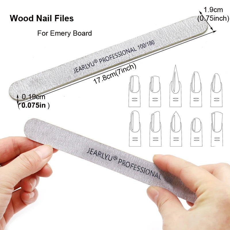 100pcs/lot Professional Nail Files 180/240 Grinding Polishing Manicure Pedicure Double-sided  Nail Buffers Tool Lixas Para Unhas