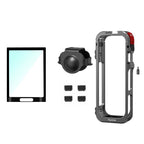 Flymile X5 Cage Metal Protective Case for Insta360 X5 Accessories Camera Aluminum Alloy Frame Cage with Silicone Lens Cover
