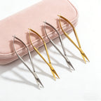 1pc Professional Eyebrow Scissors, Stainless Steel Spring Action Facial Hair Trimmer Cuticle Nipper Ergonomic Beauty Tool