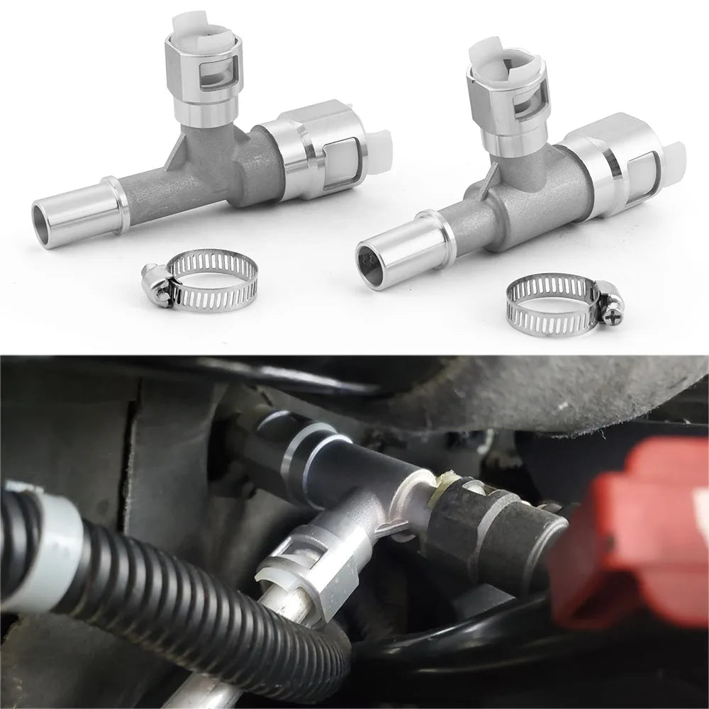 New 15055342 15055343 Metal HVAC Heater Hose Connector For Cadillac Escalade For Chevrolet Tahoe/Silverado For GMC Sierra/Yukon