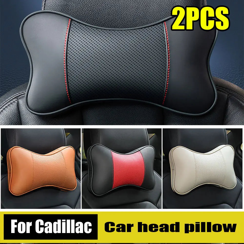 Car Universal Headrest Pillow - Support Cushion, Seat Head Support Protector Auto Travel For Cadillac Escalade ATS CTS BLS SRX