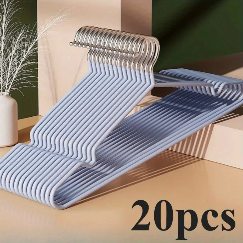 20/30pcs Metal Clothes Hangers, Anti-Slip Heavy Duty Space Saving Hangers for Closet Organization, Garage, Boutique & Home Use