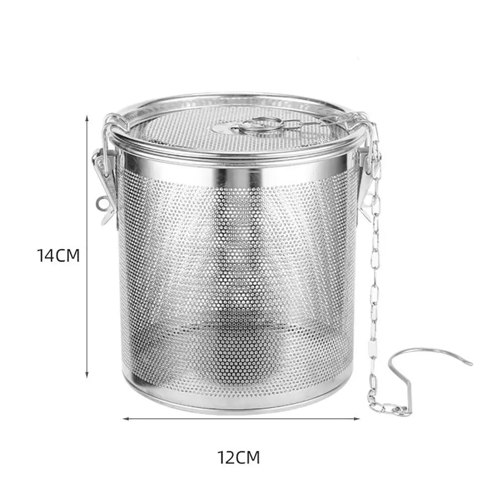 Stew Seasoning Strainer Kitchen Stainless Steel Brine Basket Filter Bag Brine Cage Aniseed Strainer Seasoning Ball Seasoning Box