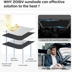 Windshield Sun Shade for Ford Fiesta 2008-2023 Foldable UV Blocker Silver 1pc