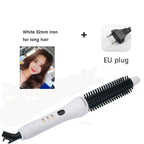22/26/32mm Multifunction Straightener & Curler Comb Tourmaline Ceramic Simply Round Hot Brush LCD Display Salon Style Curly Tool