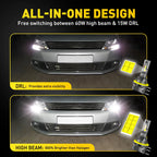 AUXITO 30000LM H15 LED Headlight Bulbs Canbus For Volkswagen VW Golf 7 6 MK3 H15 LED High Low Beam Driving Lights DRL for BMW Me