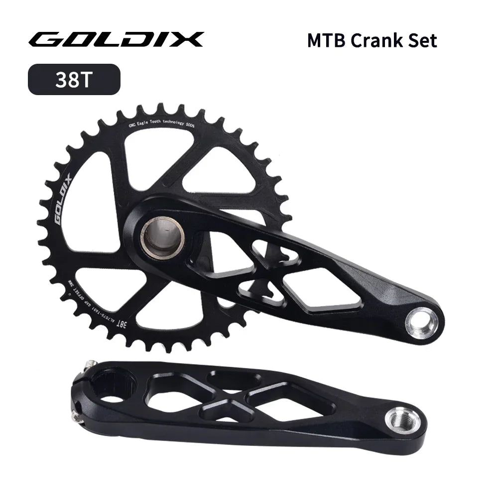 GOLDIX MTB Crankset BSA 24mm 165mm 170mm 175mm Direct Mount R-SPEC Trail Hollow Bike Crank Spindle DH AM XC for Shimano SRAM