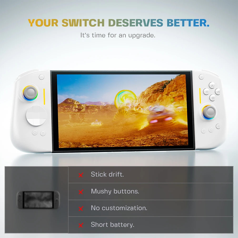 NYXI Hyperion 3 Joypad Controller for Nintendo Switch 2, Hall Effect No Drift, White