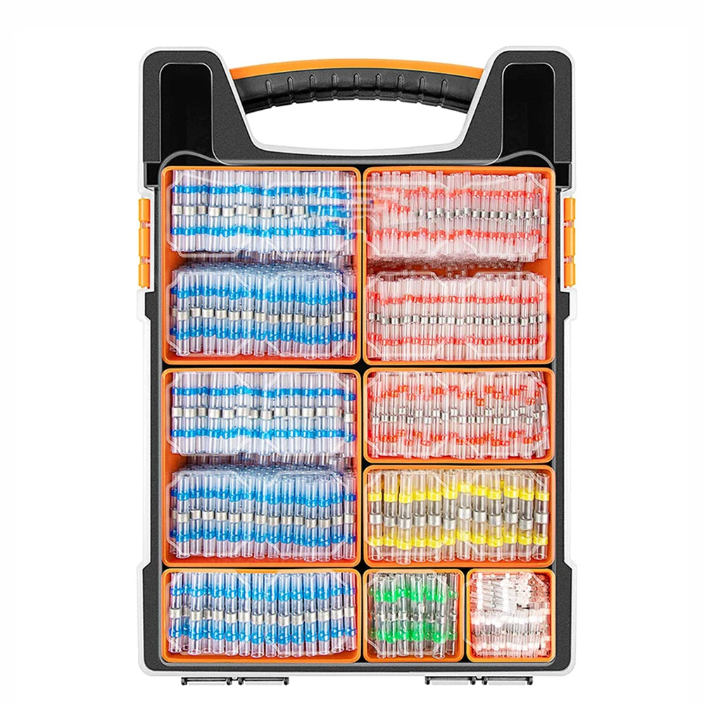 WOZOBUY Heat Shrinkable Wire Connectors  SST21 Waterproof Sleeve AWG22-18 Butt Electrical Splice Tinned Solder Seal Terminal