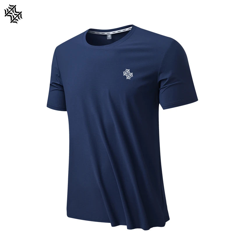 SBWL Men's Quick Dry Athletic T-Shirt, Short Sleeve, Black/Blue/Dark Grey, Sizes M-5XL