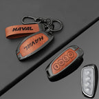 Leather Car Key Case Cover for Great Wall Haval H6 2024 H9 2024 F7x H5 H3 H2 M6 Cool Dog Plus Owl Dragon MAX F7 Accessories